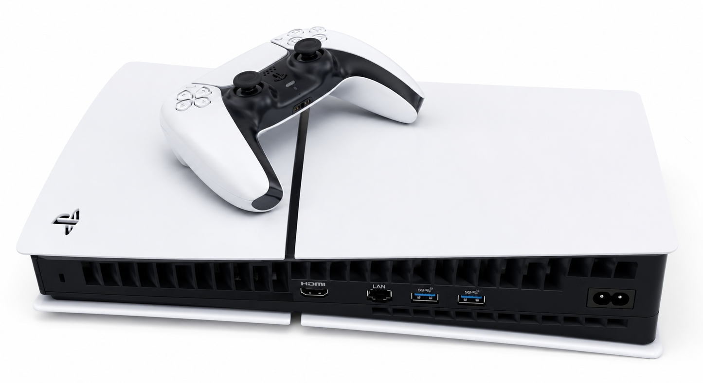 Sony PlayStation 5 Slim Disc Edition, 1TB SSD, WHITE (PS5)