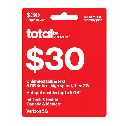 Total Wireless $30 Plan (Payment)