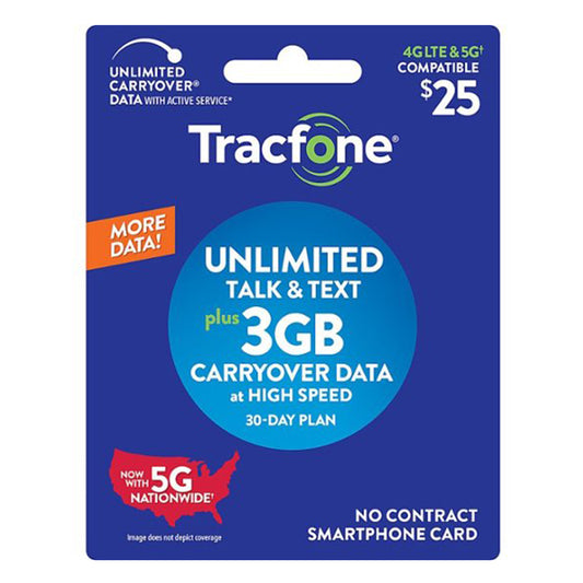 Tracfone 3 GB  $25 Plan (Payment)