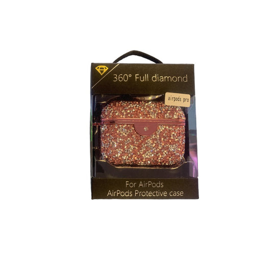 360 Full Diamond Airpods Pro Protective Case - Pink Sparkle