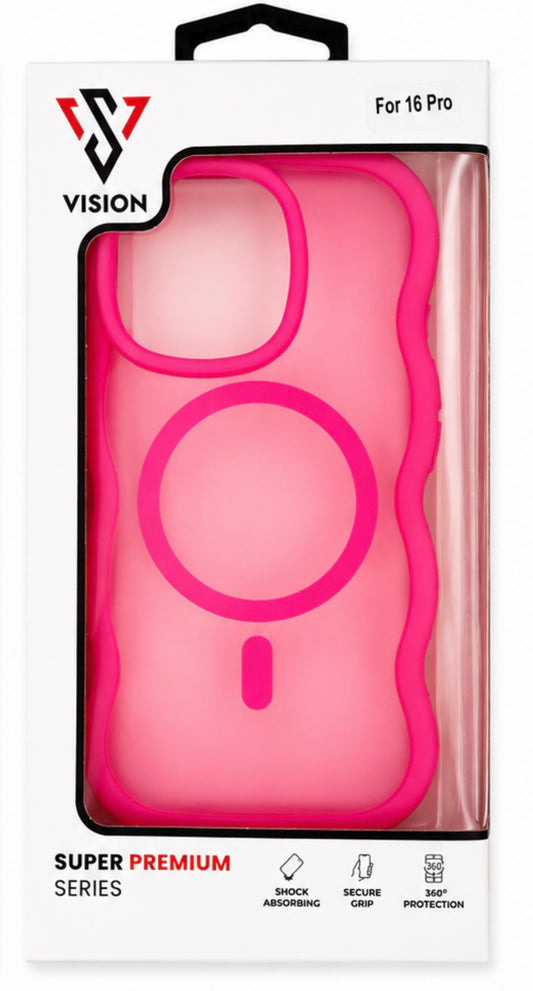 Wavy frame Magnetic Mag Case for  iPhone 16 Pro