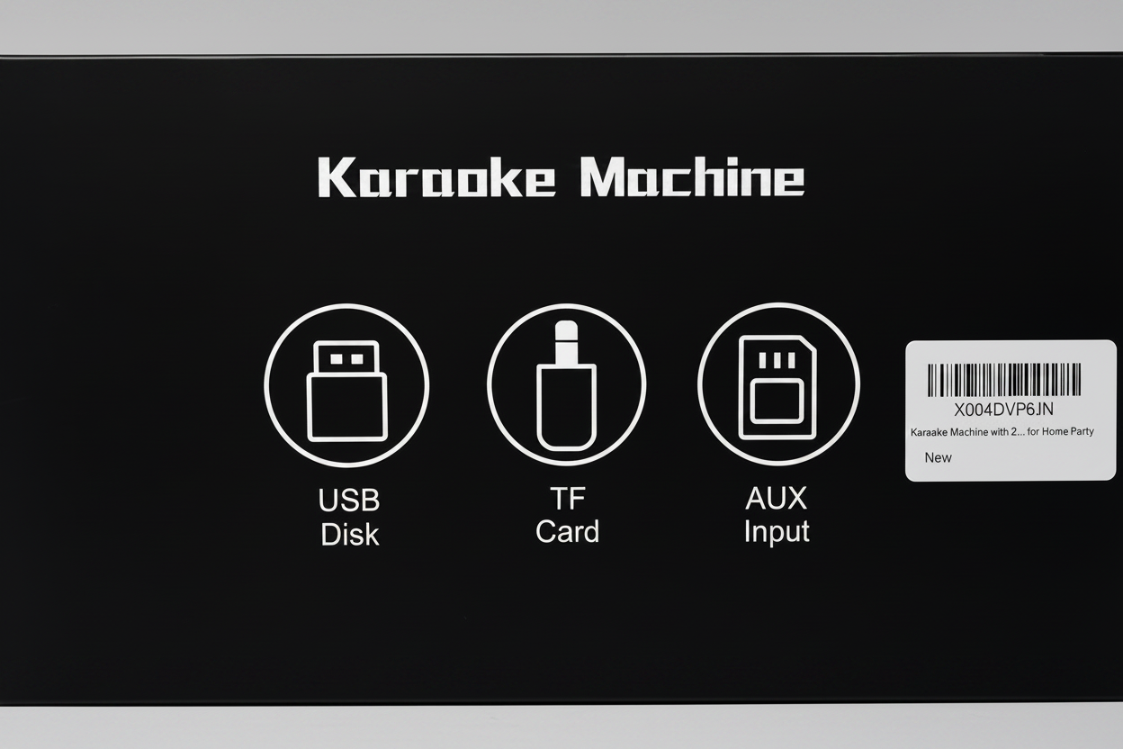 Portable Karaoke Machine with 2 Wireless Mics