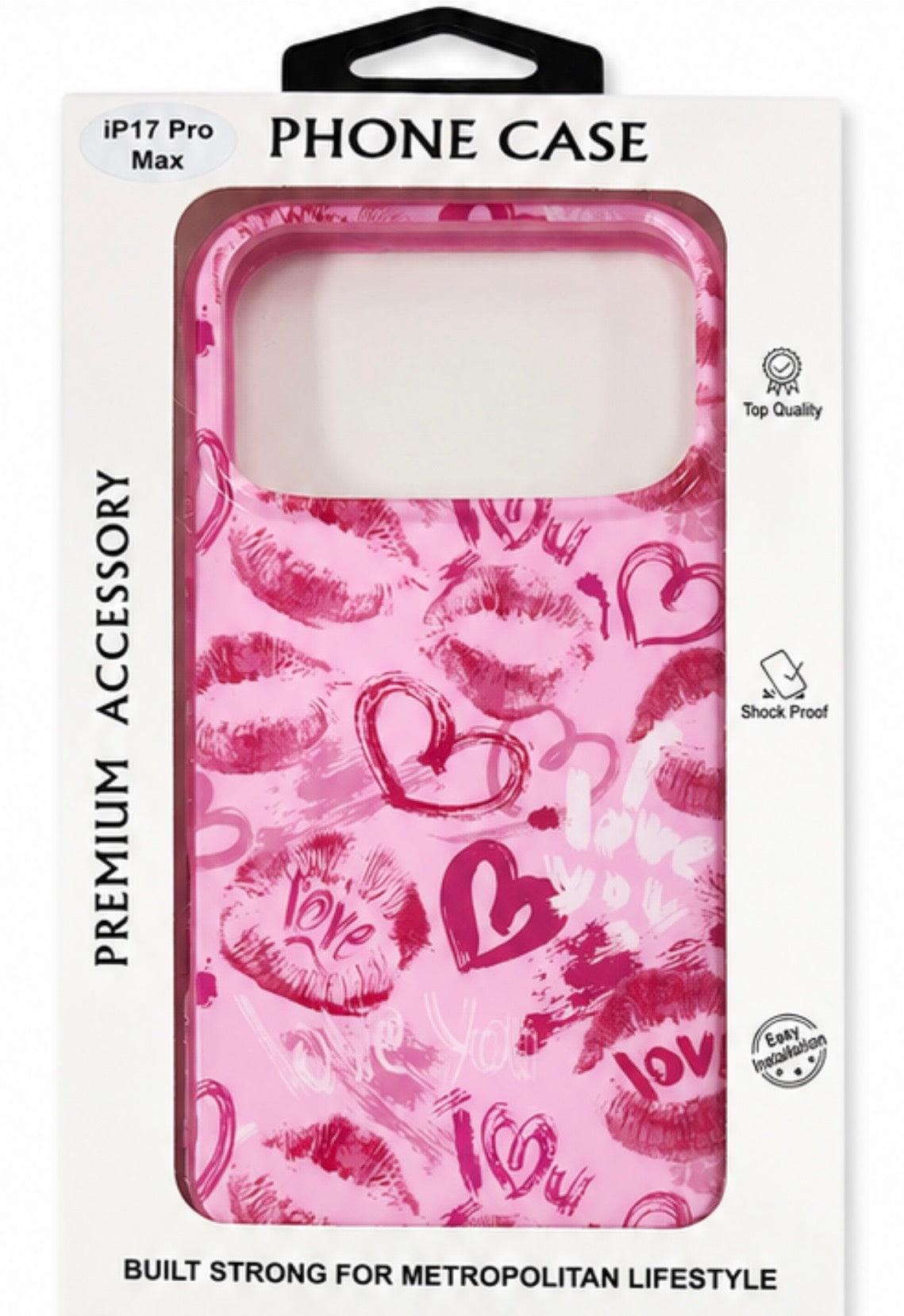 Heart and kisses case for iPhone 17 Pro max