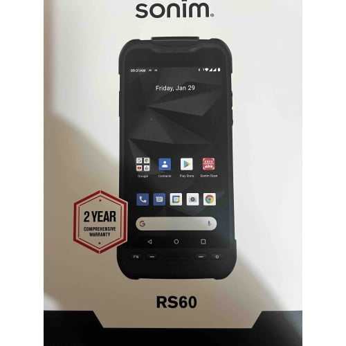 Sonim RS60|6”|Fully-rugged Tablet, Phone & Barcode Scanner | Lightweight| Black