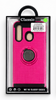 Black and Hot Pink Hard Case With Ring Stand for Samsung A20/A205