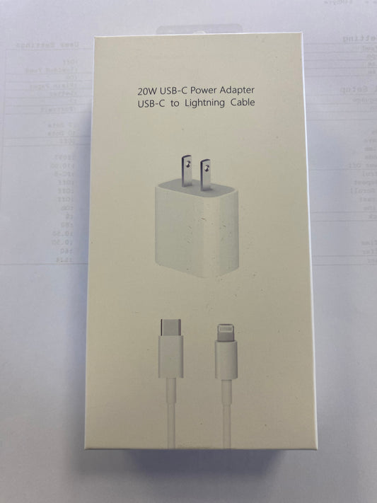 20W USB-C Power Adapter (USB C- to lightning Cable)