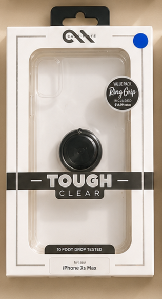 Ring grip Tough clear case for iPhone Xs max
