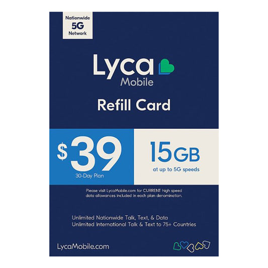 Lyca Mobile $39 Plan (Payment)