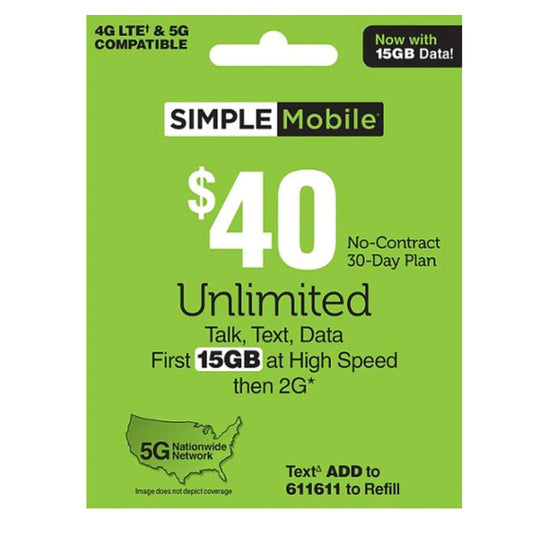 Simple Mobile $40 Plan (Payment)