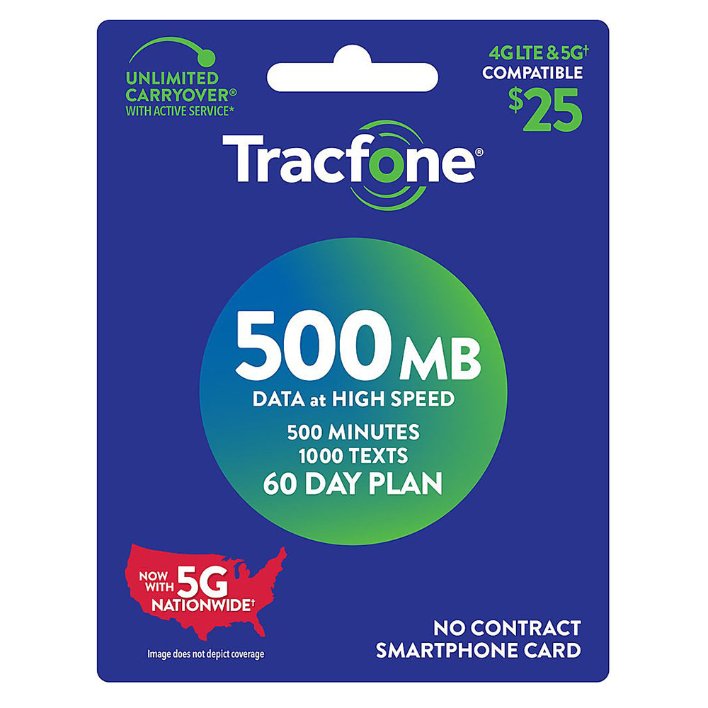 Tracfone 500 MB  $25 Plan (Payment)