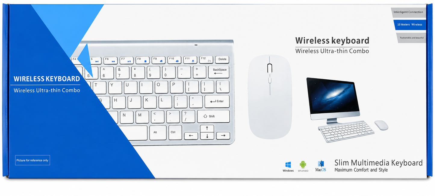 Wireless Ultra Thin Keyboard and Mouse Combo