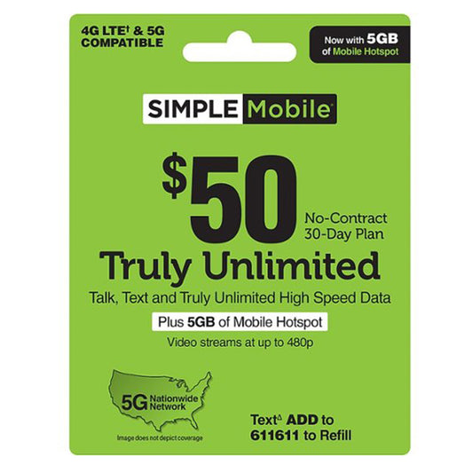 Simple Mobile $50 Plan (Payment)
