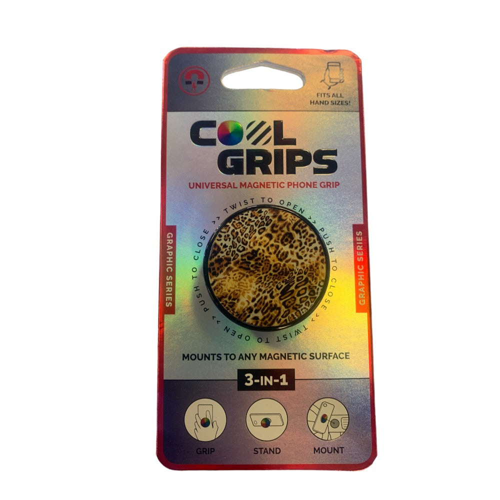 Cool Grips Universal Phone Grip Graphic Series - Leopard Print