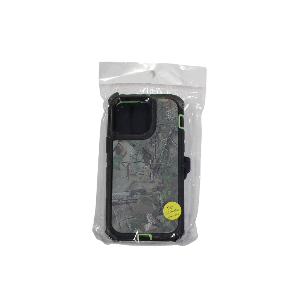 Phone Case for iPhone 14 Pro Max - Black with Forest Design