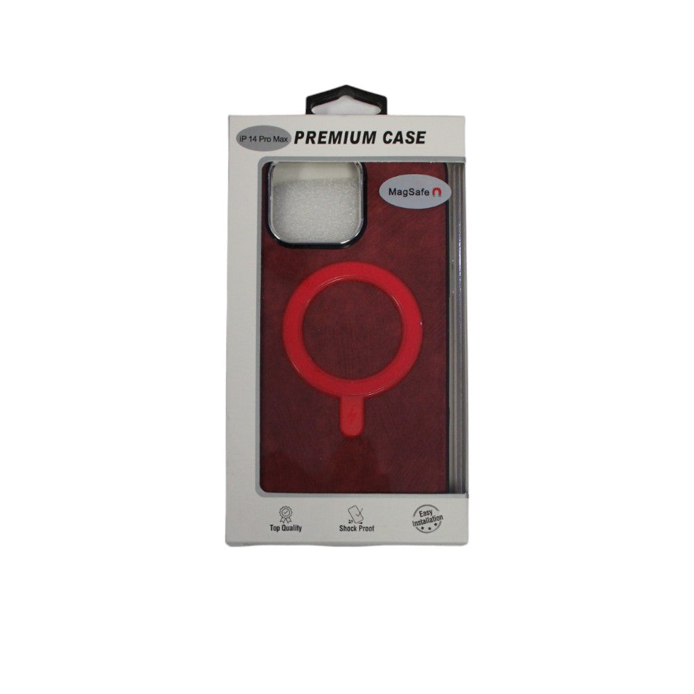 Premium Phone Case for iPhone 14 Pro Max - Dark Red