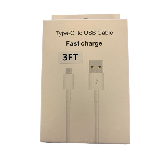 Type-C to USB Cable Fast Charge 3ft