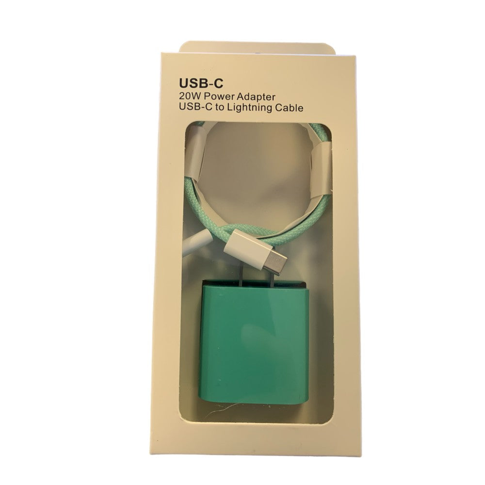 USB-C 20W Power Adapter USB-C to Lighting Cable